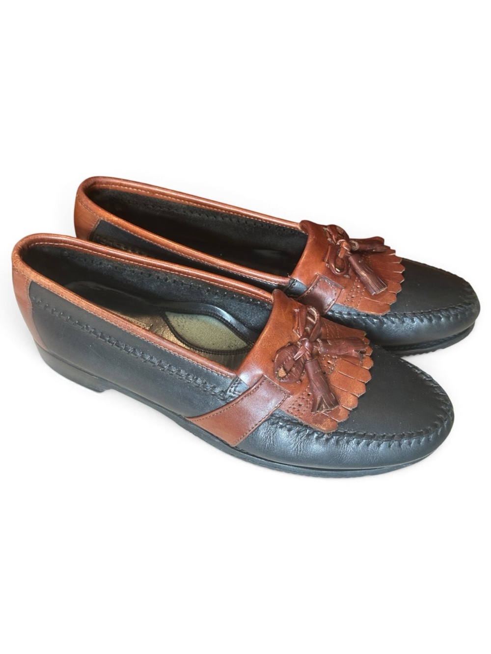 Vintage J. Murphy Loafers Johnston & Murphy Two-Tone Kiltie Men's Size 11
